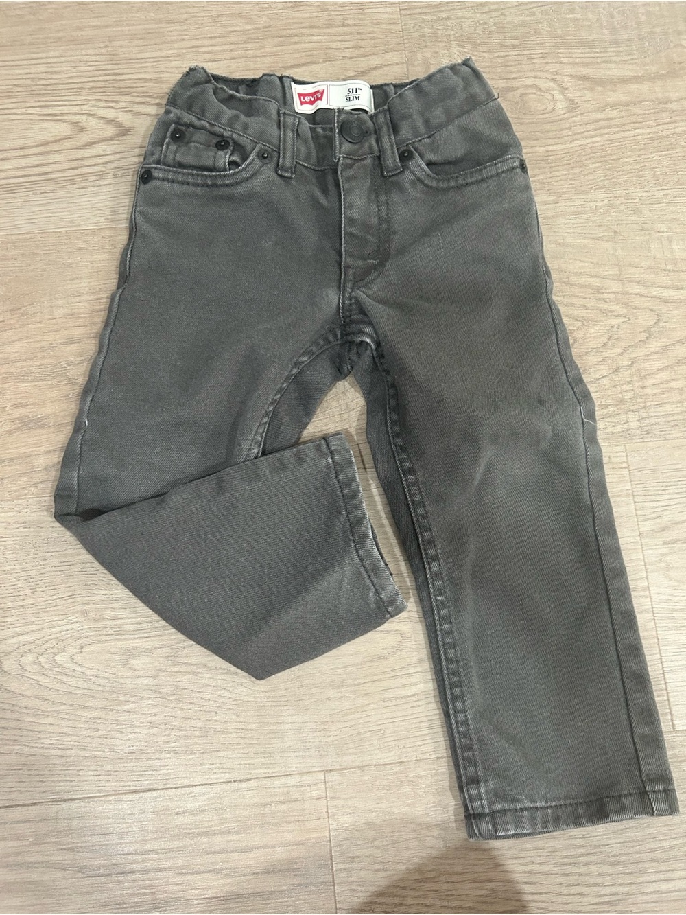 Levi's Kids Charcoal Gray Slim Jeans